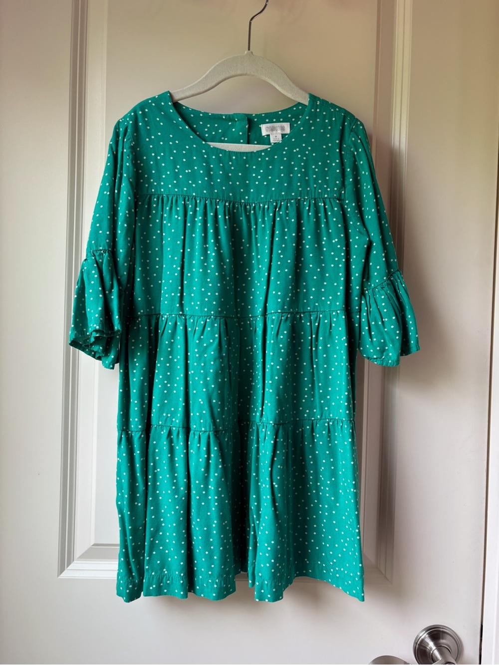 Gymboree Green Dress with White Polka Dots / SZ 6 (EUC)